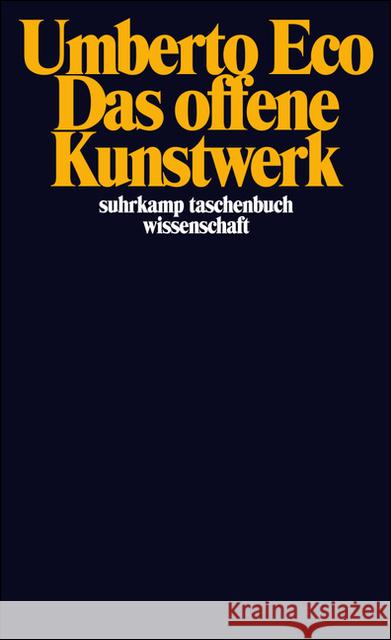 Das offene Kunstwerk Eco, Umberto Memmert, Günter  9783518278222 Suhrkamp - książka