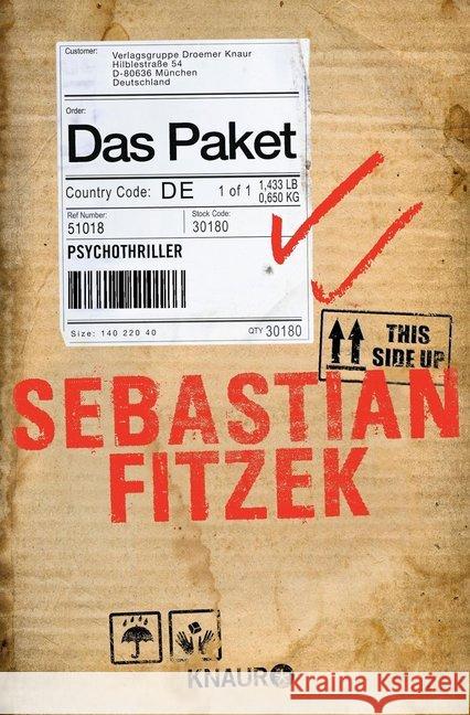 Das Paket : Psychothriller Fitzek, Sebastian 9783426510186 Droemer/Knaur - książka