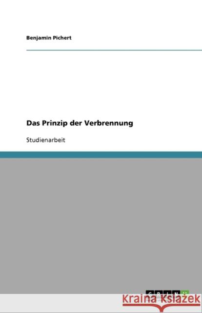 Das Prinzip der Verbrennung Benjamin Pichert 9783638910842 Grin Verlag - książka