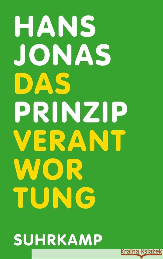 Das Prinzip Verantwortung Jonas, Hans 9783518429549 Suhrkamp - książka