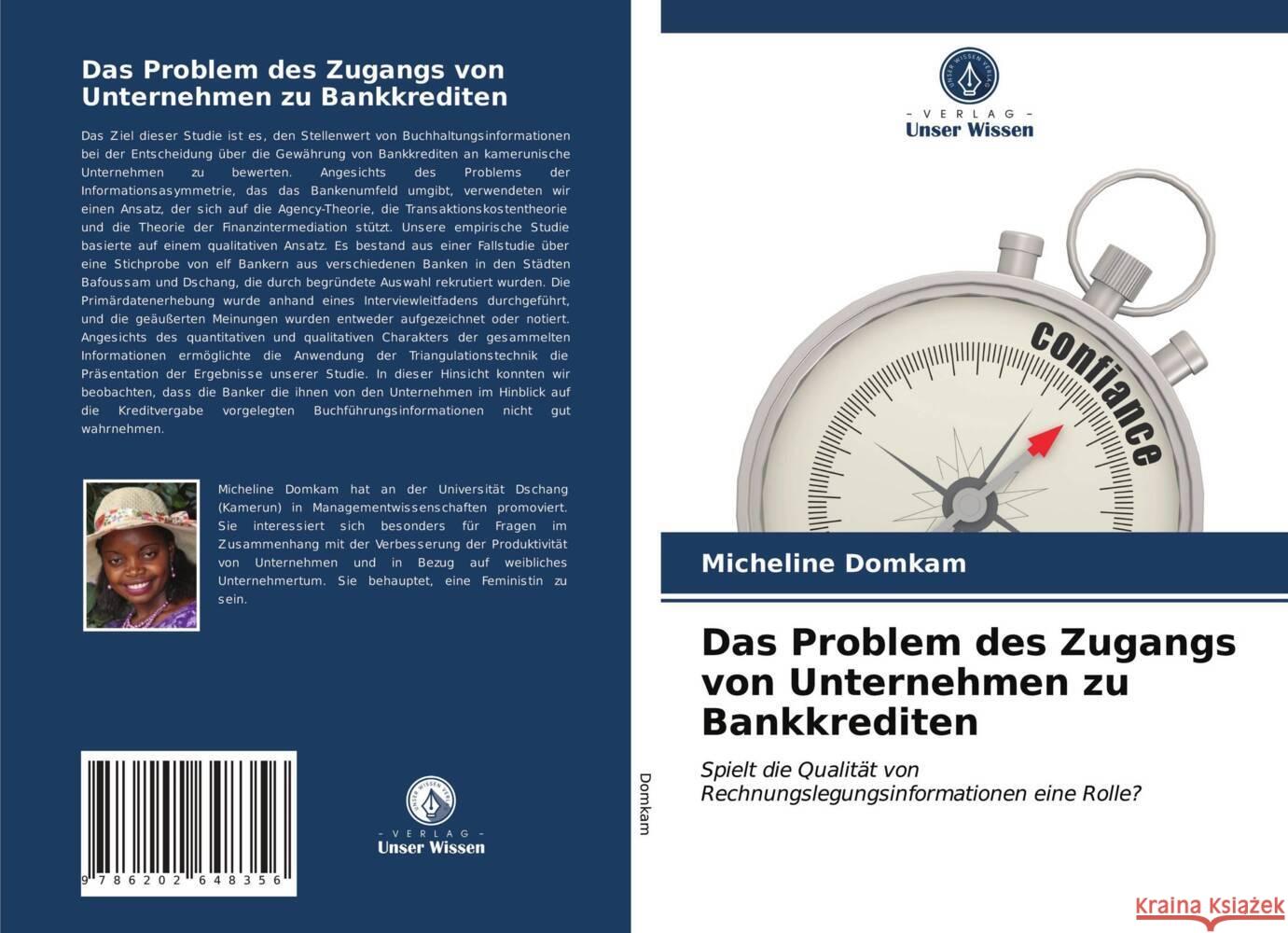 Das Problem des Zugangs von Unternehmen zu Bankkrediten Domkam, Micheline 9786202648356 Verlag Unser Wissen - książka