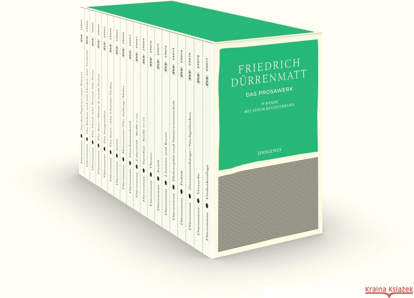 Das Prosawerk, 19 Bänden mit Registerband Dürrenmatt, Friedrich 9783257293067 Diogenes - książka