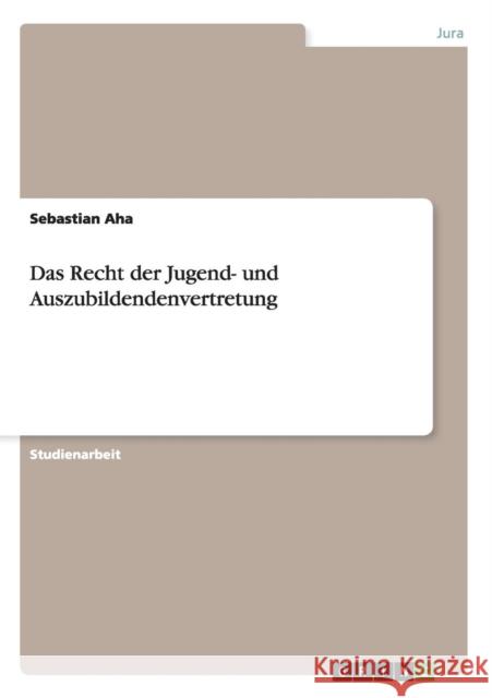 Das Recht der Jugend- und Auszubildendenvertretung Sebastian Aha 9783656250579 Grin Verlag - książka