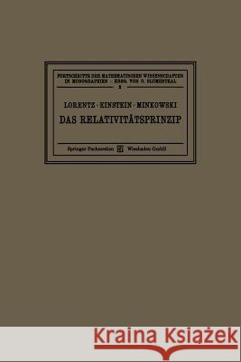 Das Relativitätsprinzip: Eine Sammlung Von Abhandlungen Lorentz, Hendrik Antoon 9783663193722 Vieweg+teubner Verlag - książka