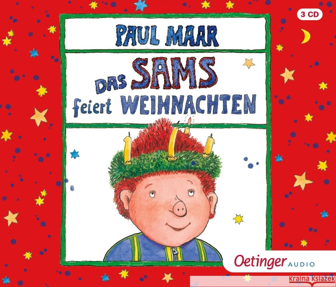 Das Sams 9. Das Sams feiert Weihnachten, 3 Audio-CD Maar, Paul 9783837390032 OEM - książka