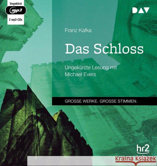 Das Schloss, 2 Audio-CD, MP3 : Ungekürzte Lesung mit Michael Evers (2 mp3-CDs), Lesung Kafka, Franz 9783742415417 Der Audio Verlag, DAV - książka