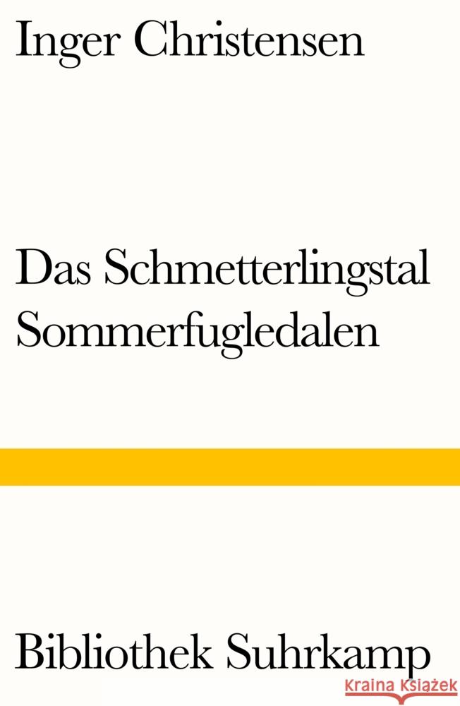 Das Schmetterlingstal. Ein Requiem Christensen, Inger 9783518242865 Suhrkamp Verlag - książka