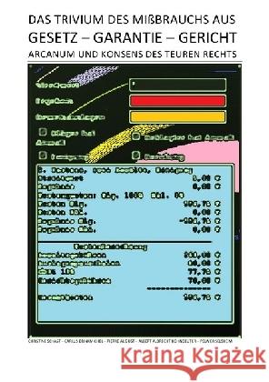 DAS TRIVIUM DES MIßBRAUCHS AUS GESETZ - GARANTIE - GERICHT: ARCANUM UND KONSENS DES TEUREN RECHTS : KAUM EIN BERUFSSTAND HAT IN DEUTSCHLAND UND DER WELT SO AN EHRE GELASSEN Schast, Christine; Brinkmichel, Carlus; August, Pierre 9783741854729 epubli - książka