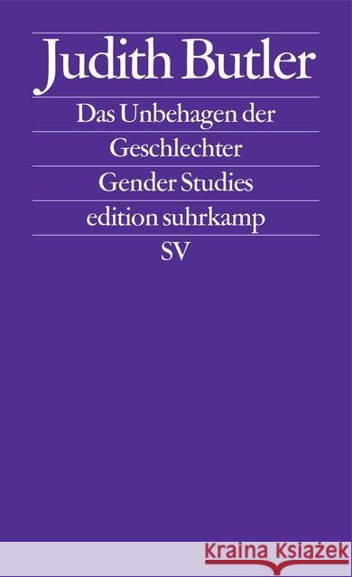 Das Unbehagen der Geschlechter Butler, Judith   9783518117224 Suhrkamp - książka