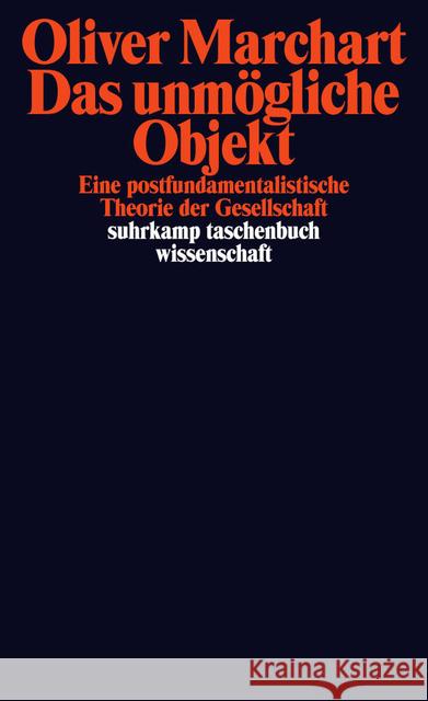 Das unmögliche Objekt : Eine postfundamentalistische Theorie der Gesellschaft Marchart, Oliver 9783518296554 Suhrkamp - książka