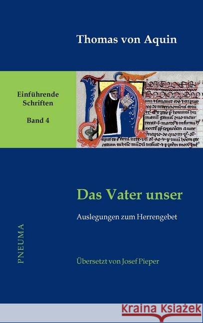 Das Vater unser : Auslegungen zum Herrengebet Thomas von Aquin 9783942013383 Pneuma Verlag - książka