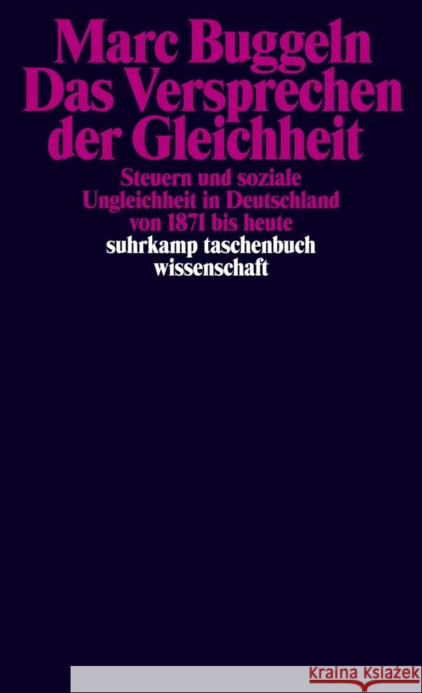 Das Versprechen der Gleichheit Buggeln, Marc 9783518299388 Suhrkamp Verlag - książka