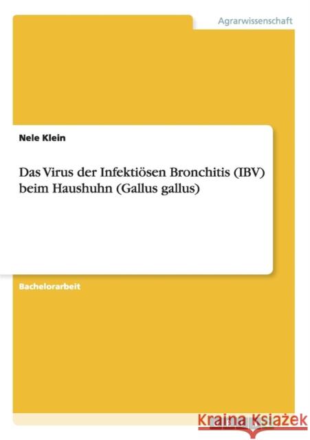 Das Virus der Infektiösen Bronchitis (IBV) beim Haushuhn (Gallus gallus) Klein, Nele 9783656364061 Grin Verlag - książka