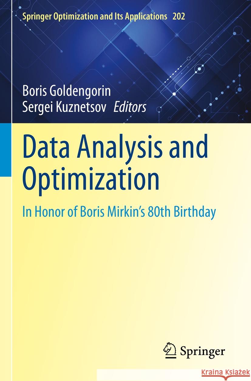 Data Analysis and Optimization  9783031316562 Springer Nature Switzerland - książka