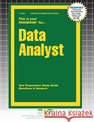 Data Analyst Passbooks 9781799345053 National Learning Corp - książka