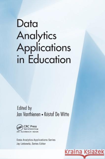 Data Analytics Applications in Education Jan Vanthienen Kristof D 9781032096292 Auerbach Publications - książka