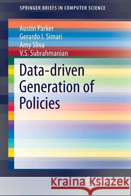 Data-Driven Generation of Policies Parker, Austin 9781493902736 Springer - książka