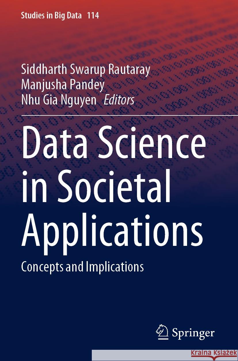 Data Science in Societal Applications  9789811951565 Springer Nature Singapore - książka