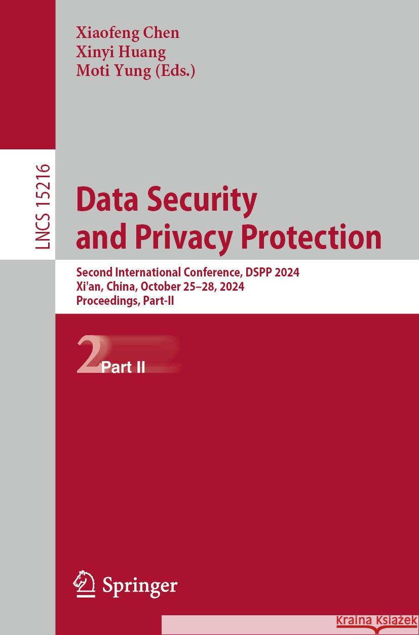 Data Security and Privacy Protection  9789819785452 Springer - książka