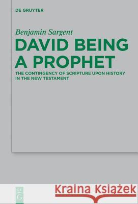 David Being a Prophet: The Contingency of Scripture Upon History in the New Testament Sargent, Benjamin 9783110358896 De Gruyter - książka