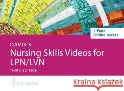 Davis's Nursing Skills Videos for Lpn/LVN 1-Year Online Access Card  9780803689435 F. A. Davis Company - książka