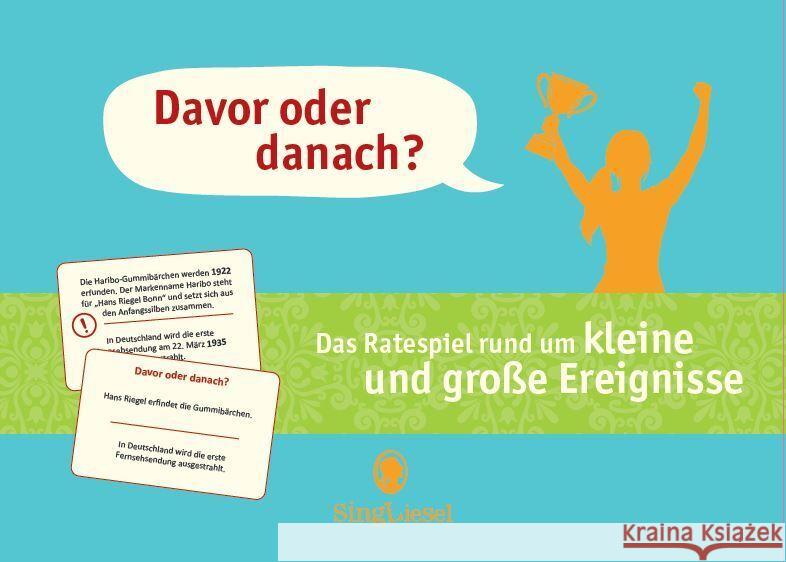 Davor oder danach? Das Kartenspiel rund um kleine und große Ereignisse der letzten Jahrzehnte Paul, Linus 4280000809728 Singliesel - książka