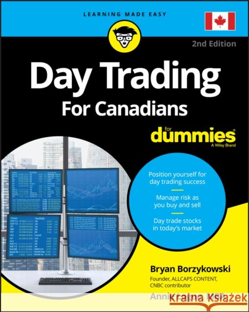 Day Trading for Canadians for Dummies Ann C. Logue Bryan Borzykowski 9781119736714 For Dummies - książka