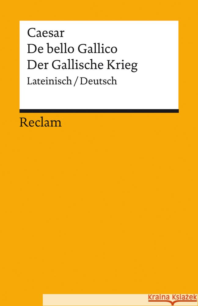 De bello Gallico / Der Gallische Krieg Caesar 9783150143728 Reclam, Ditzingen - książka