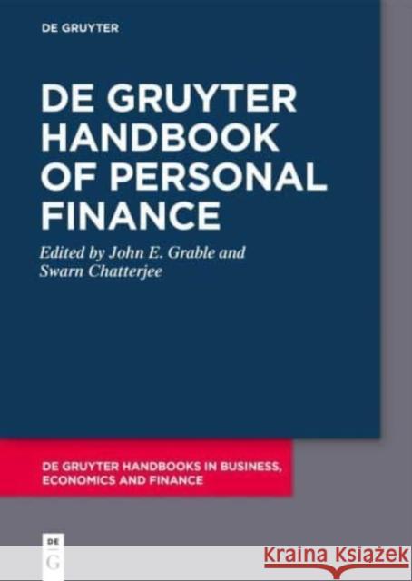 de Gruyter Handbook of Personal Finance John E. Grable Swarn Chatterjee 9783111356747 de Gruyter - książka