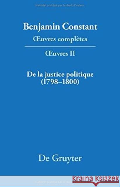 de La Justice Politique (1798-1800), D'Apr S L'