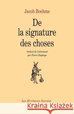De la signature des choses Jacob Boehme 9782246505310 Grasset - książka