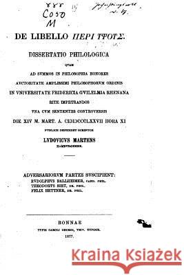 De Libello Peri Ypous Martens, Lvdovicvs 9781530443468 Createspace Independent Publishing Platform - książka