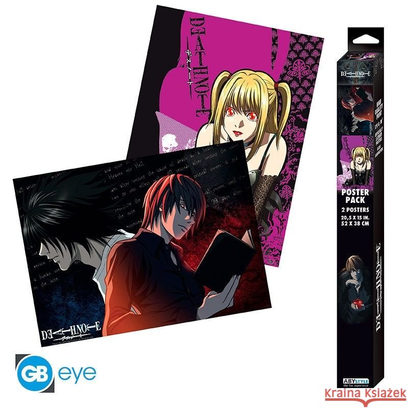 DEATH NOTE Set 2 Chibi Posters - L vs Light & Misa (52x38)  3665361077466 Abysse Deutschland - książka