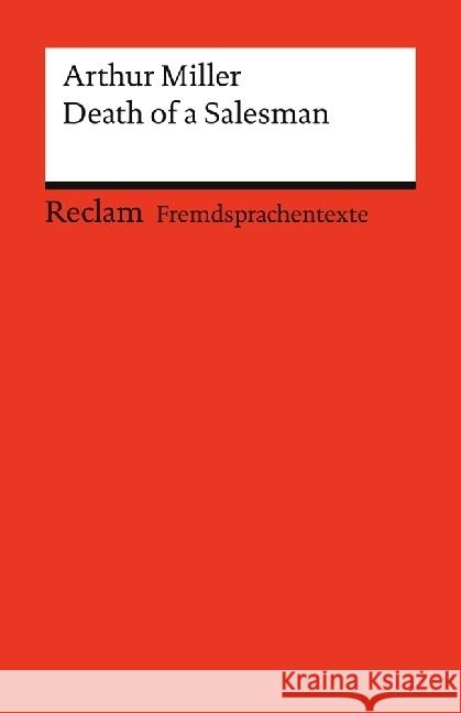 Death of a Salesman Miller, Arthur 9783150145074 Reclam, Ditzingen - książka