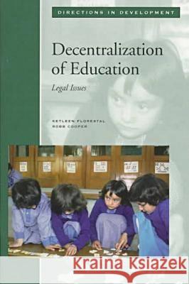 Decentralization of Education  Legal Issues  9780821339336 WORLD BANK PUBLICATIONS - książka