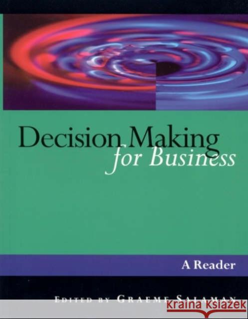 Decision Making for Business: A Reader Salaman, Graeme 9780761974109 Sage Publications - książka