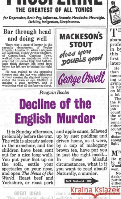 Decline of the English Murder Orwell George 9780141191263 Penguin Books Ltd - książka