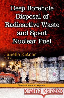 Deep Borehole Disposal of Radioactive Waste & Spent Nuclear Fuel Janelle Ketner 9781629488202 Nova Science Publishers Inc - książka