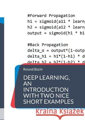 Deep Learning, an introduction with two nice short examples Roland Büchi 9783756832637 Books on Demand - książka