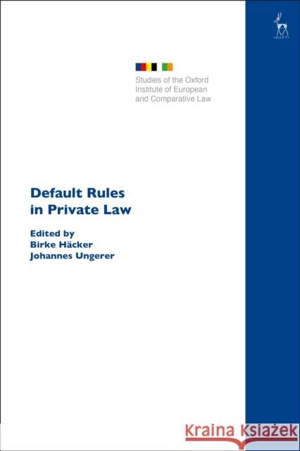 Default Rules in Private Law  9781509973521 Bloomsbury Publishing PLC - książka