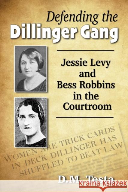 Defending the Dillinger Gang: Jessie Levy and Bess Robbins in the Courtroom D. M. Testa 9781476682099 Exposit Books - książka