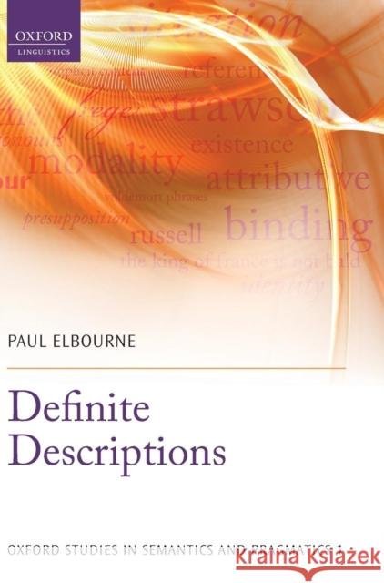 Definite Descriptions Paul Elbourne 9780199660193 Oxford University Press - książka