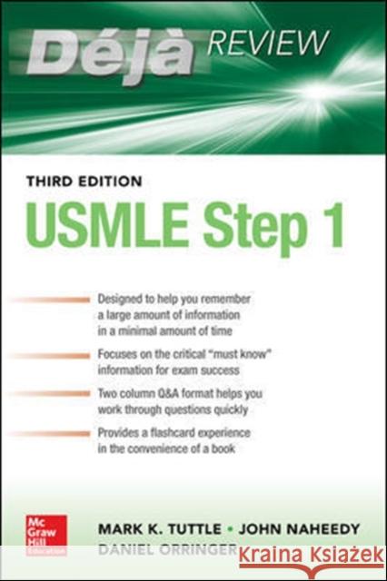 Deja Review USMLE Step 1 3e Mark Tuttle 9781260441642 McGraw-Hill Education / Medical - książka