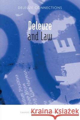 Deleuze and Law Laurent Desutter 9780748644131  - książka