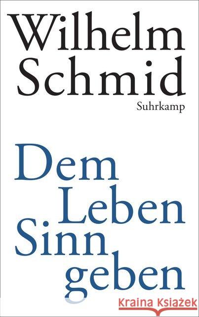 Dem Leben Sinn geben : Von der Lebenskunst im Umgang mit Anderen und der Welt Schmid, Wilhelm 9783518423738 Suhrkamp - książka