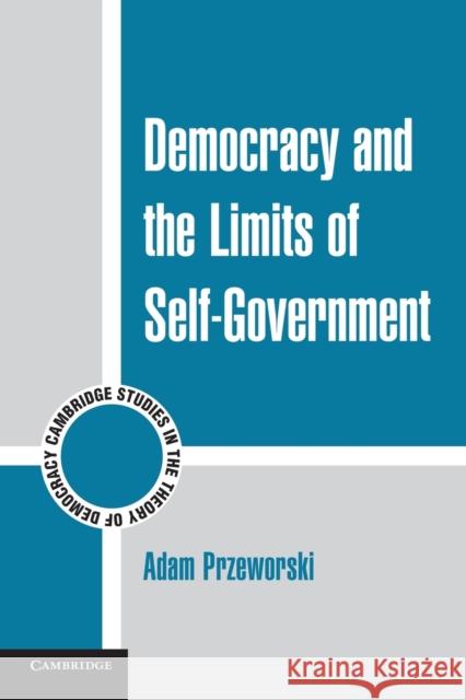 Democracy and the Limits of Self-Government Adam Przeworski 9780521140119  - książka