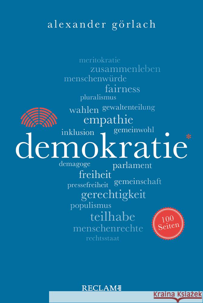 Demokratie. 100 Seiten Görlach, Alexander 9783150205808 Reclam, Ditzingen - książka