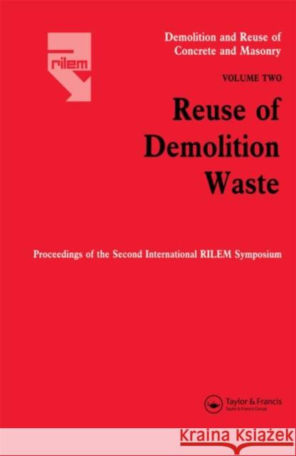 Demolition Reuse Conc Mason V2 Kasai 9780412344909 Taylor and Francis - książka