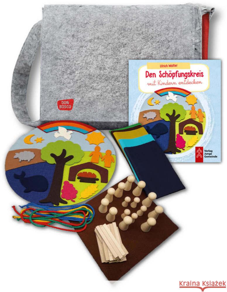 Den Schöpfungskreis mit Kindern entdecken - eine Erzähltasche mit Legematerial und Praxisbuch Walter, Ulrich 4260179516955 Don Bosco Medien - książka