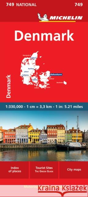 Denmark - Michelin National Map 749: Map Michelin 9782067262782 Michelin Editions des Voyages - książka